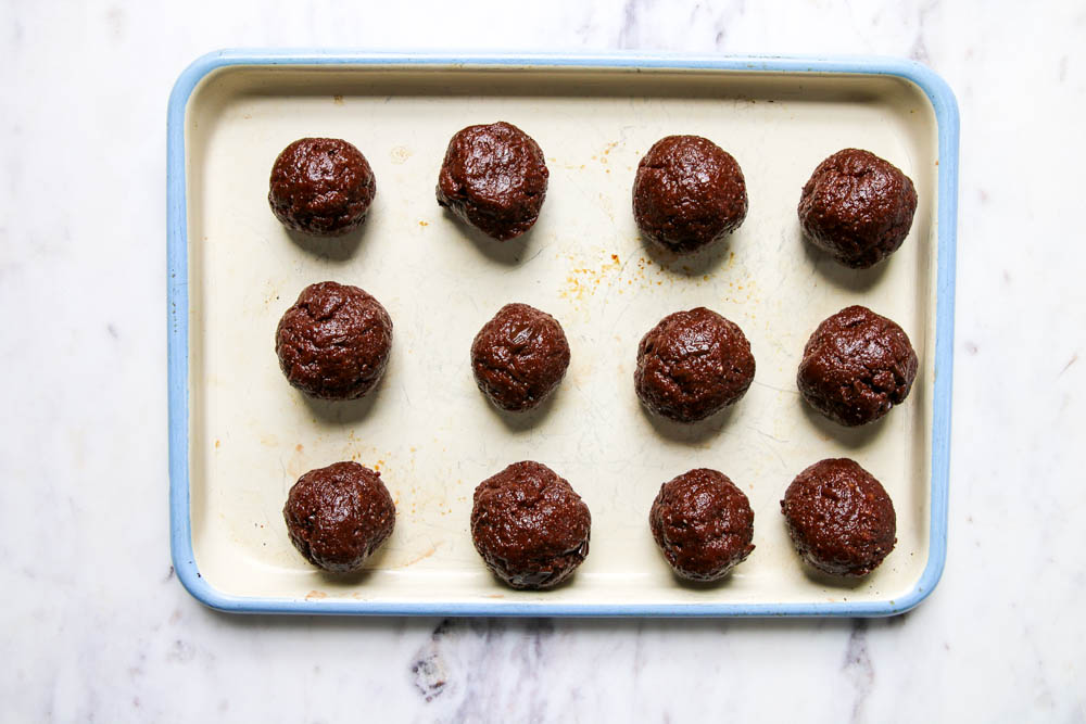 peanut butter cup balls rolled out