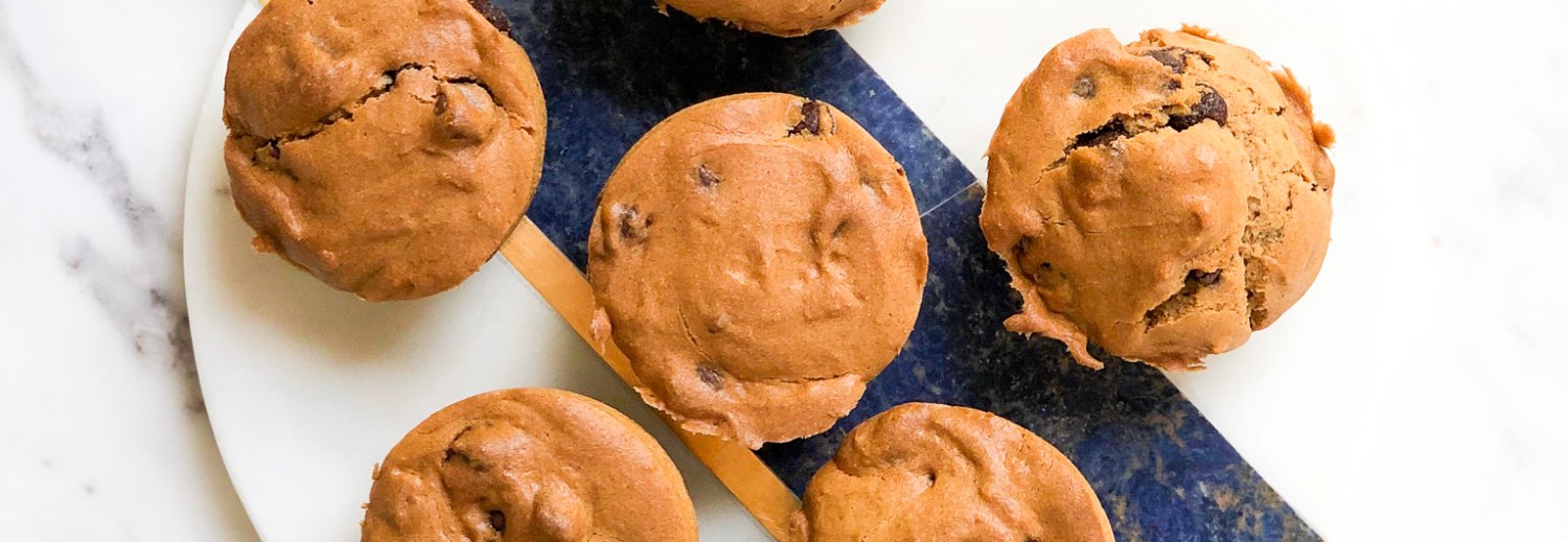 chocolate chip muffins banner image